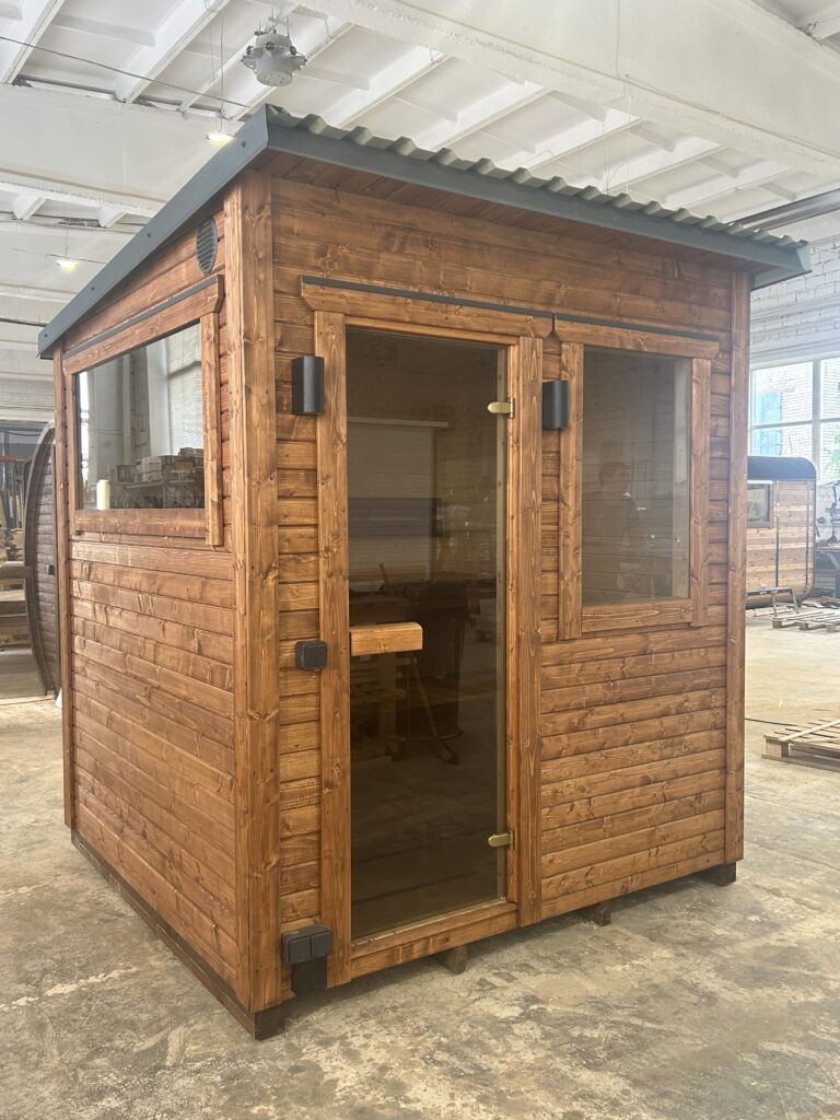 M_Box_TR-Teak_Exterior Wall Lights_Harvia The Wall SW90E Black Steel 9kw with Xenio CX110 _2